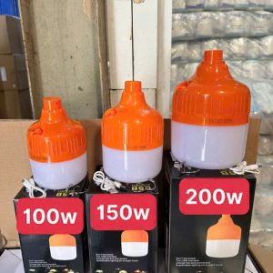 Bóng đèn LED sạc tích điện 100W – 150W – 200W | Sáng mạnh, dùng khi mất điện